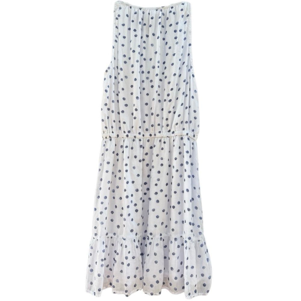 Bella Dahl Women's Polka Dot Halter Dress in White & Blue Size XS - Picture 5 of 8